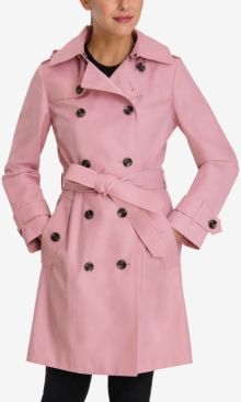 Hooded Double-Breasted Trench Coat