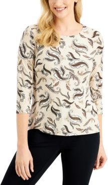 Printed Jacquard Top, Created for Macy's