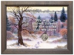 Tracks with Buffalo Nickel Coin with Frame