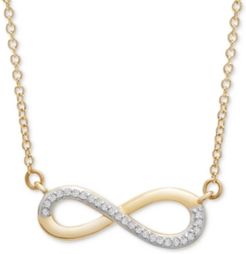 Diamond Infinity 17" Pendant Necklace (1/20 ct. t.w.) in 14k Gold, Created for Macy's