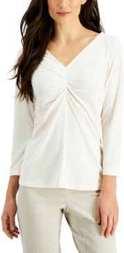 Ruched V-Neck Top