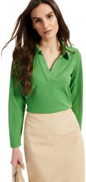 Ribbed Collared Top, Created for Macy's