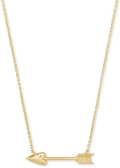 14k Gold-Plated Arrow Pendant Necklace, 16" + 2" extender