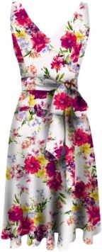Floral-Print A-Line Dress