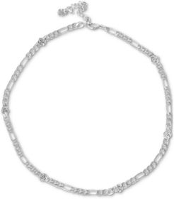 Silver-Tone Rose Chain Collar Necklace, 17" + 2" extender