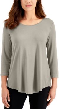 Scoop-Neck Top, Regular & Petite Sizes, Created for Macy's