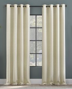 Subtle Woodgrain Recycled Fiber Semi-Sheer Grommet Curtain Panel, 50" x 96"