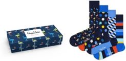 Navy Gift Box Socks, Pack of 4