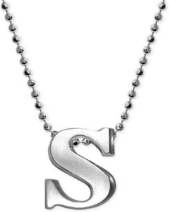 Little Letter by Alex Woo Initial Pendant Necklace in Sterling Silver