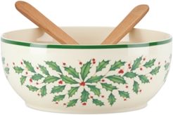 Holiday Salad Bowl and Servers