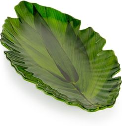 Zen Melamine Small Green Leaf Platter