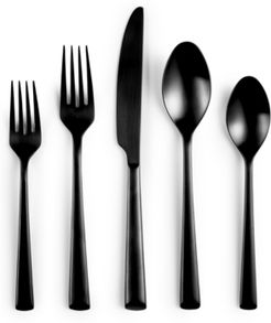 Black 20 Piece Flatware Set, Created for Macy's, Service for 4