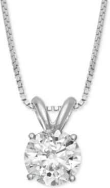 Solitaire Pendant Necklace (1 ct. t.w.) in 14k Gold or White Gold