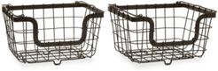 Gourmet Basics By Mikasa General Store Set of 2 Stacking Organization Baskets