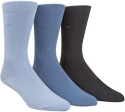 Socks, Combed Flat Knit Crew 3 Pack