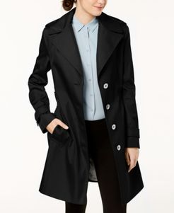 Petite Belted Hooded Water Resistant Trench Coat, Created for Macys