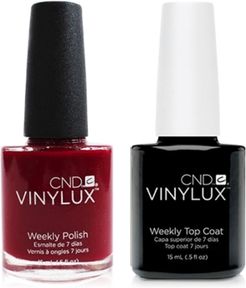 Creative Nail Design Vinylux Rouge Rite Nail Polish & Top Coat (Two Items), 0.5-oz, from Purebeauty Salon & Spa