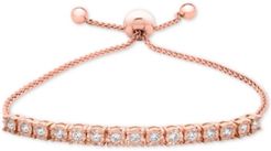 Diamond Bolo Bracelet (1/2 ct. t.w.) in Sterling Silver, 14k Yellow Gold Over Silver, & 14k Rose Gold Over Silver, Created for Macy's