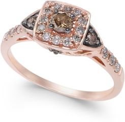 Chocolate by Petite Le Vian Chocolate and White Diamond Ring (3/8 ct. t.w.) in 14k Rose, Yellow or White Gold