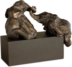 3-Pc. Playful Pachyderms Bronze Figurine