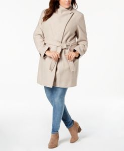 Plus Size Belted Coat