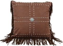 18"x18" Faux Leather Pillow
