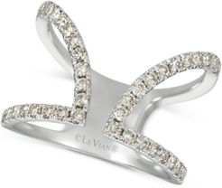 Diamond Openwork Cuff Ring (5/8 ct. t.w.) in 14k White Gold
