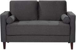 Lillith Modern Loveseat With Upholstered Fabric and Wooden Frame