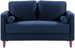 Lillith Modern Loveseat With Upholstered Fabric and Wooden Frame