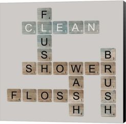 Bathroom Letters by Longfellow Designs Canvas Art