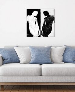 "Modern Art- Contrasting Silhouette Figure" by 5by5collective Gallery-Wrapped Canvas Print (18 x 18 x 0.75)