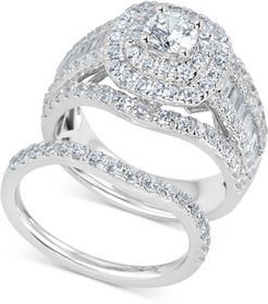 Diamond Raised Halo Bridal Set (2-1/2 ct. t.w.) in 14k White Gold