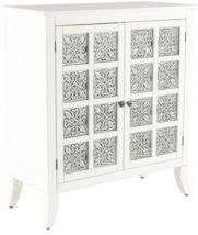 Modern 36" x 32" Rectangular White 2-Door Wooden Cabinet