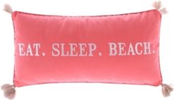 Home Coral Eat Sleep Beach Pillow Bedding