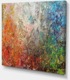 Designart Board Stained Abstract Art Abstract Canvas Art Print - 40" X 30"