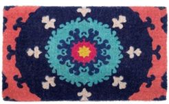 Doormat Suzani 18" x 30", Extra Thick Handwoven, Durable Bedding
