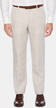 Perry Ellis Men's Portfolio Modern-Fit Linen/Cotton Solid Dress Pants