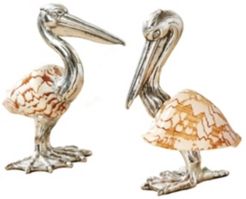 Shell Sculpture Pelicans - Set of 2