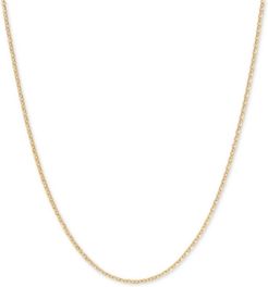 Mirror Cable Link 16" Chain Necklace in 14k Gold