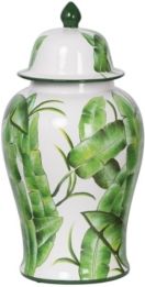 Lovise Palm Lidded Urn, Tall