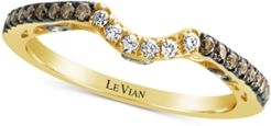 Chocolatier Diamond Curved Band (1/3 ct. t.w.) in 14k Gold