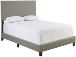 Carson King Faux Leather Upholstered Platform Bed Frame