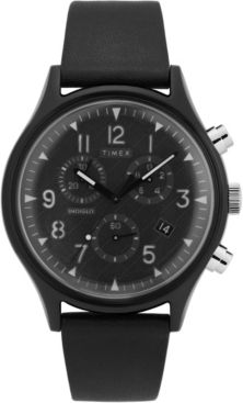 MK1 Supernova Chronograph 42mm Black Leather Strap Watch