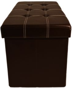 Collapsible Tufted Storage Ottoman