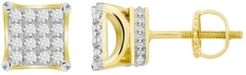 Diamond (1 ct.t.w.) Square Earring Set in 10k Yellow Gold