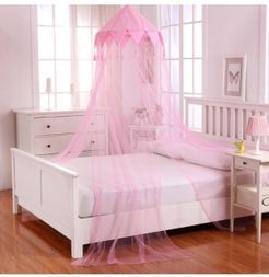 Cottonloft Harlequin Collapsible Hoop Sheer Mosquito Net Bed Canopy