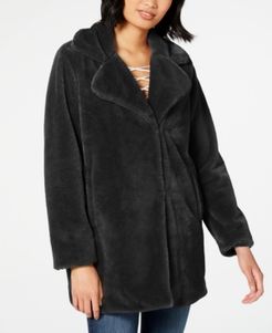 Juniors' Faux-Fur Coat