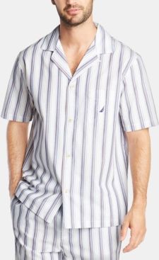 Cotton Striped Pajama Shirt