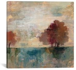 Landscape Monotype I by Silvia Vassileva Gallery-Wrapped Canvas Print - 26" x 26" x 0.75"