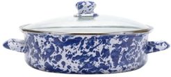 Cobalt Swirl Enamelware Collection 5 Quart Saute Pan